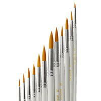 Без бренда «Набор круглых нейлоновых кистей для рисования «Две картинки» (12 шт.) белые» в Твери в интернет-магазине  Без бренда «Набор круглых нейлоновых кистей для рисования «Две картинки» (12 шт.) белые» в Твери