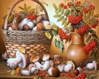 Без бренда «Коробка 20 шт: Корзина с грибами и рябиной» в Твери