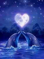 Без бренда «Дельфины под луной вида сердца (20шт)» в Твери