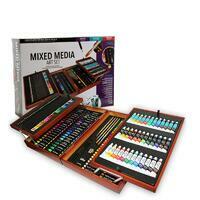 Без бренда «Оптовая коробка 5 шт.: Художественный набор (174 предмета) в деревянном чемоданчике» в Твери