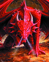 Ярко красный дракон