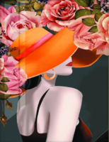 Без бренда «Дама в яркой шляпе и розы» в Твери в интернет-магазине  Без бренда «Дама в яркой шляпе и розы» в Твери