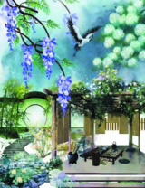 Без бренда «Сад с беседкой, цветами и птицей» в Твери в интернет-магазине  Без бренда «Сад с беседкой, цветами и птицей» в Твери